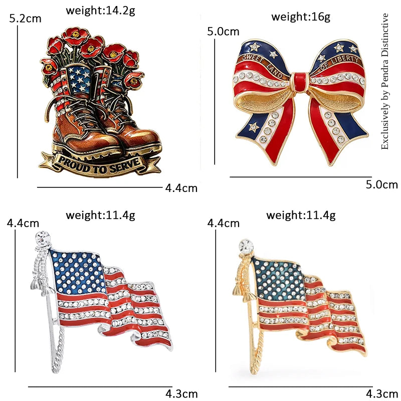 PENDRA America's 250th Independence Day Brooch