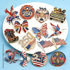 PENDRA America's 250th Independence Day Brooch