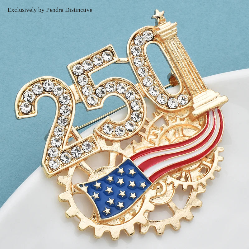 PENDRA America's 250th Independence Day Brooch