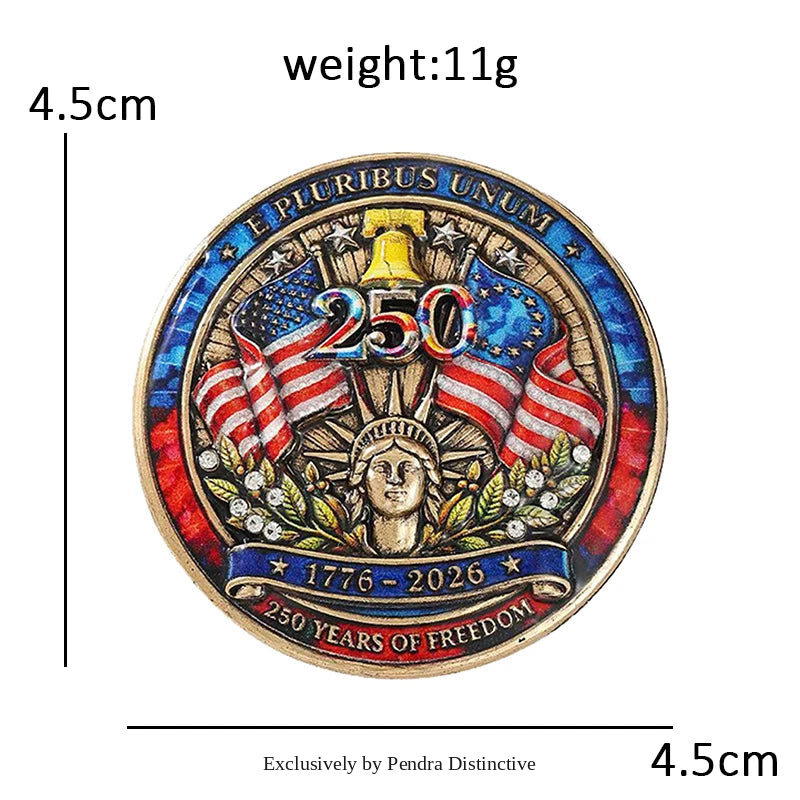 PENDRA America's 250th Independence Day Brooch