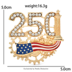 PENDRA America's 250th Independence Day Brooch