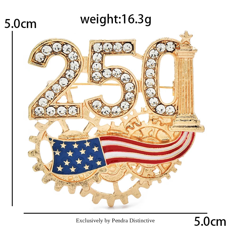 PENDRA America's 250th Independence Day Brooch