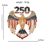 PENDRA America's 250th Independence Day Brooch