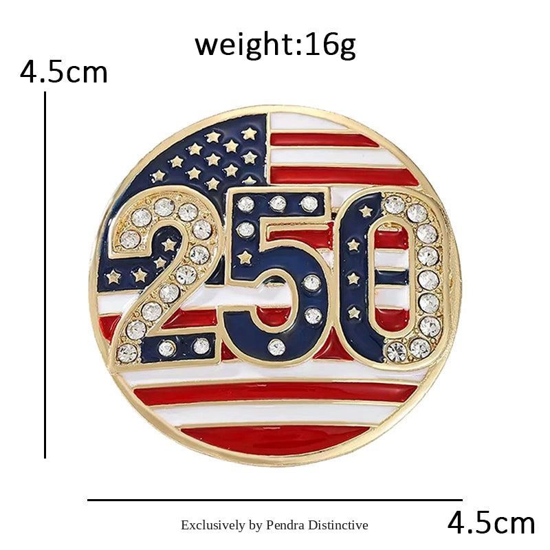 PENDRA America's 250th Independence Day Brooch