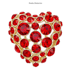PENDRA Amoria Cute Rhinestone Heart Brooch