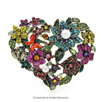 PENDRA Amoria Flower Heart Brooch