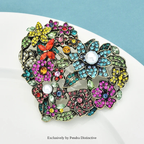 PENDRA Amoria Flower Heart Brooch