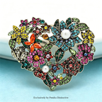 PENDRA Amoria Flower Heart Brooch