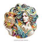 PENDRA Charming Aquarius Lady Brooch