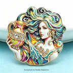 PENDRA Charming Aquarius Lady Brooch