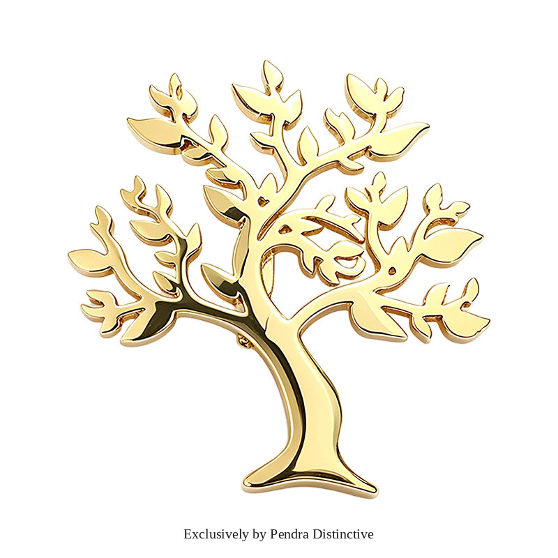 PENDRA Arboris Stainless Steel Tree of Life Brooch