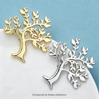 PENDRA Arboris Stainless Steel Tree of Life Brooch