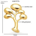 PENDRA Arboris Stainless Steel Tree of Life Brooch