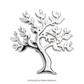 PENDRA Arboris Stainless Steel Tree of Life Brooch