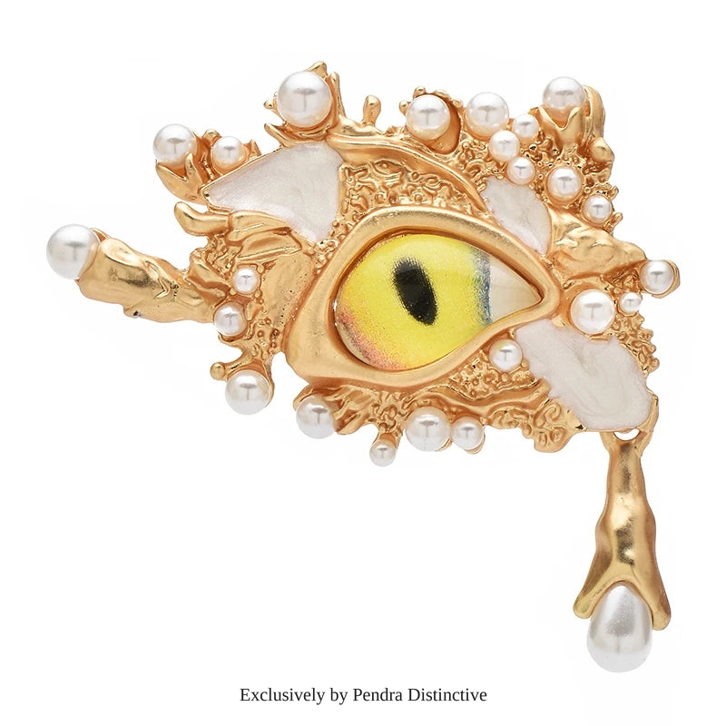 PENDRA Art Design Eye Brooch
