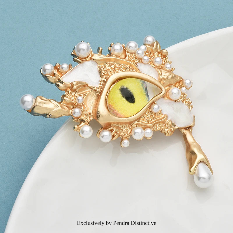 PENDRA Art Design Eye Brooch