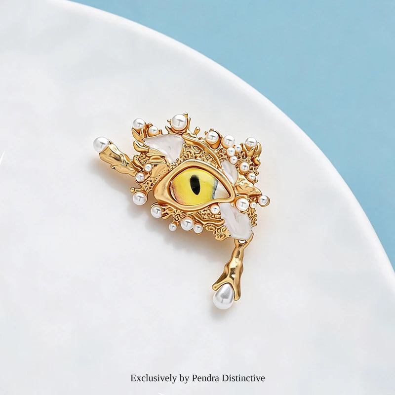 PENDRA Art Design Eye Brooch