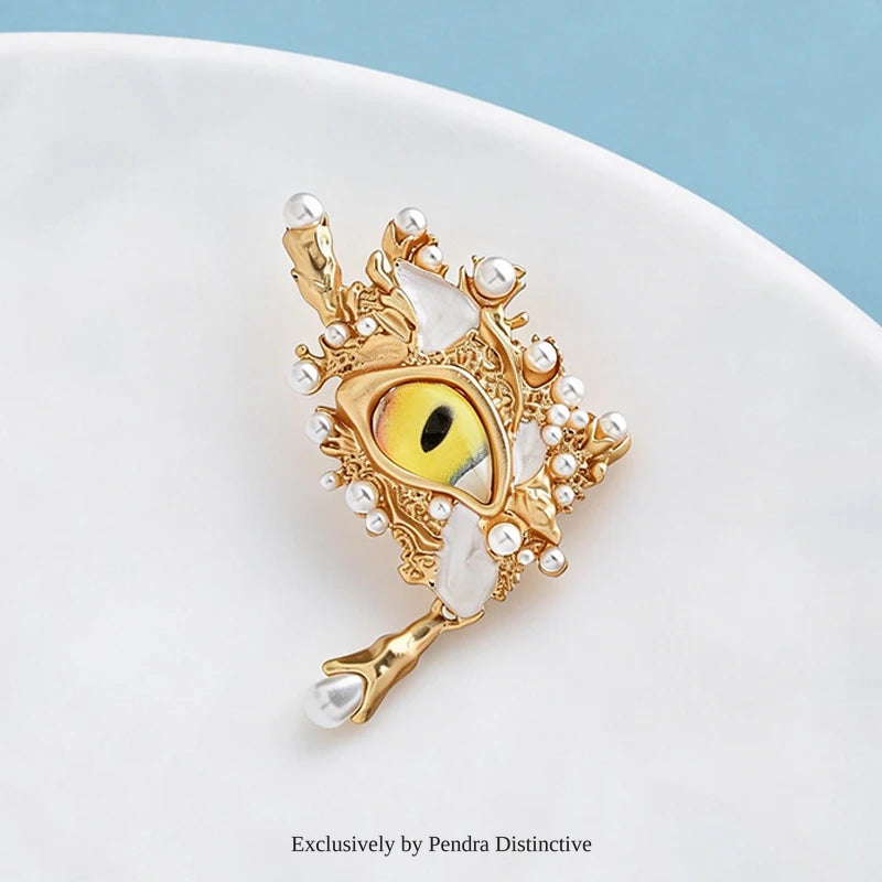 PENDRA Art Design Eye Brooch