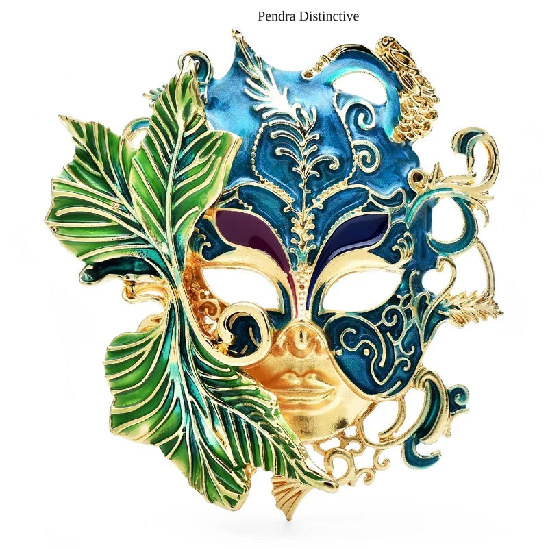 PENDRA Vintage Beautiful Art Face Brooch
