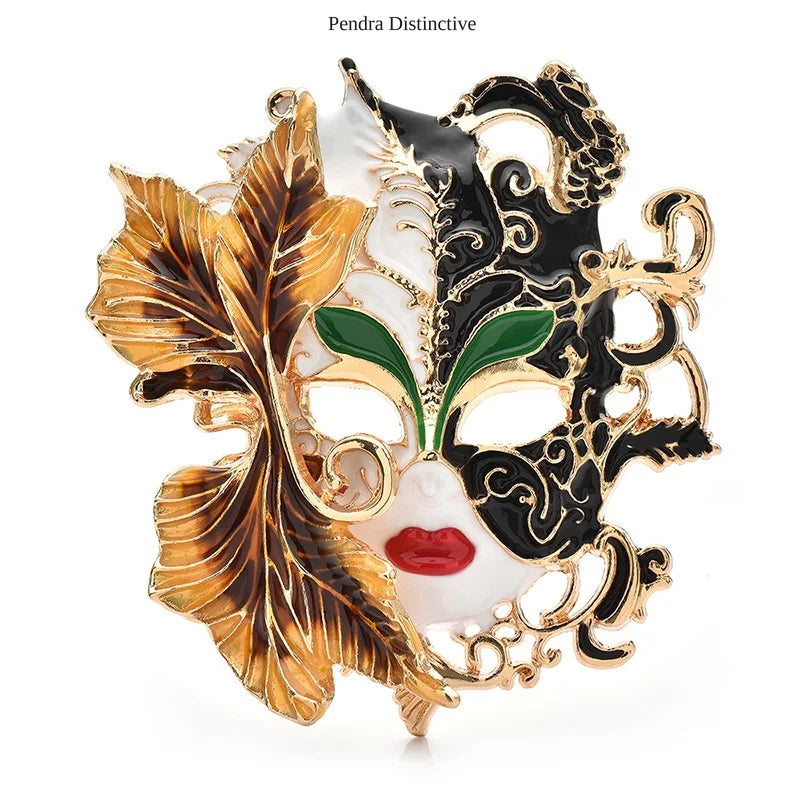 PENDRA Vintage Beautiful Art Face Brooch
