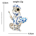 PENDRA Artist Chameleon Rhinestone Brooch