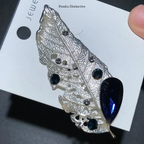 PENDRA Aurelia Crystal Golden Leaf Brooch