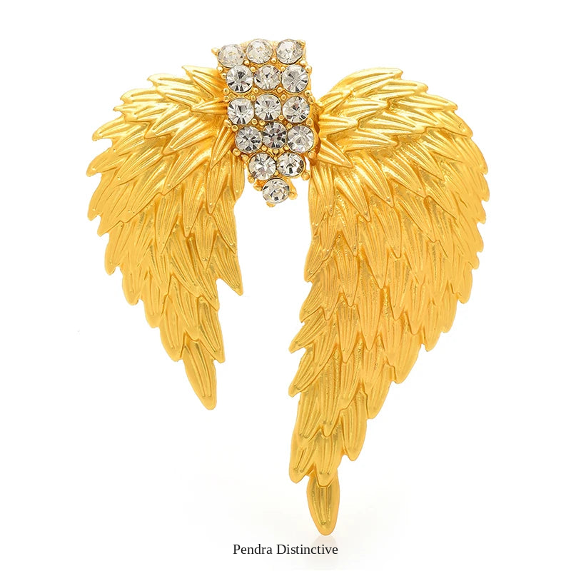 PENDRA Aurelwing Large Golden Wing Brooch