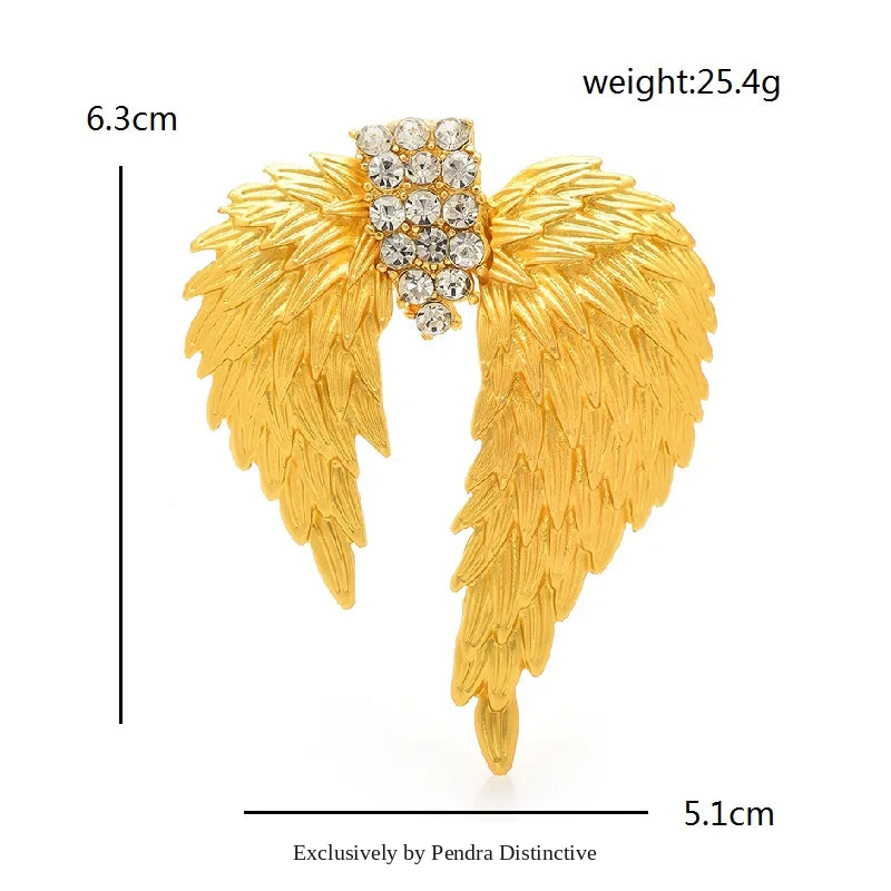 PENDRA Aurelwing Large Golden Wing Brooch