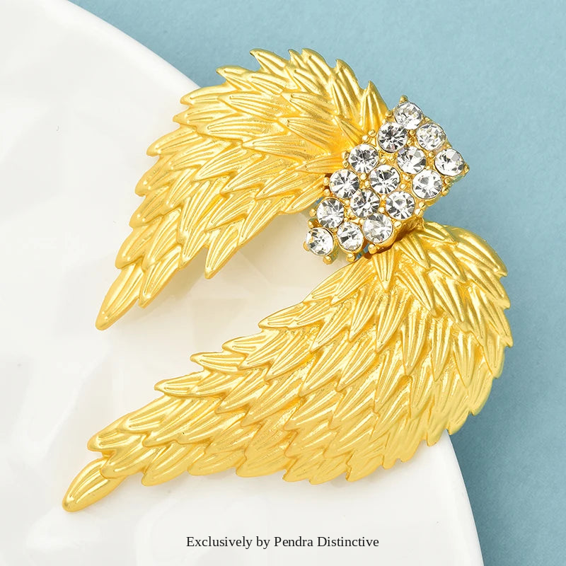 PENDRA Aurelwing Large Golden Wing Brooch