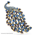 PENDRA Aviary Rhinestone Peacock Brooch