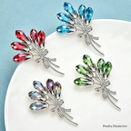 PENDRA Banquetflora Crystal Flower Brooch