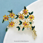 PENDRA Banquetflora Crystal Flower Brooch