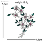 PENDRA Banquetflora Crystal Flower Brooch