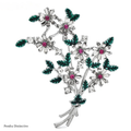 PENDRA Banquetflora Crystal Flower Brooch