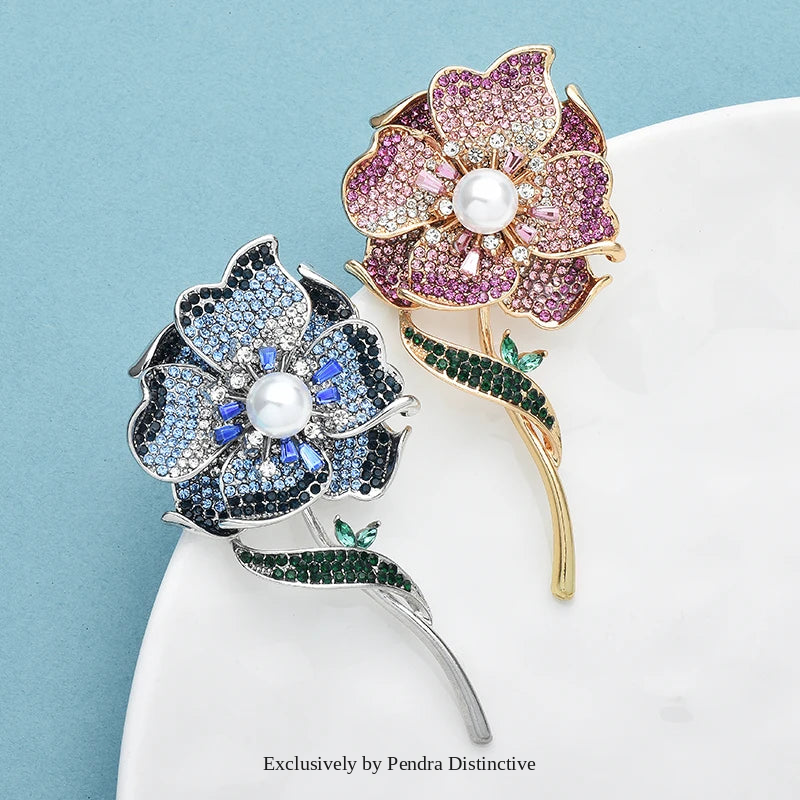PENDRA Beautiful Begonia Flower Brooch