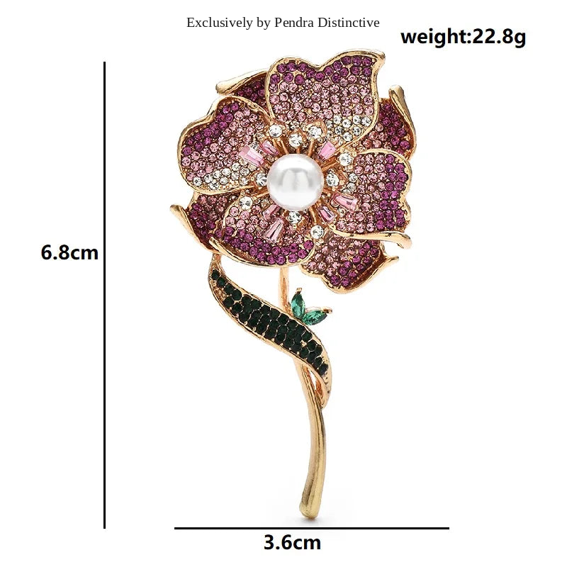 PENDRA Beautiful Begonia Flower Brooch