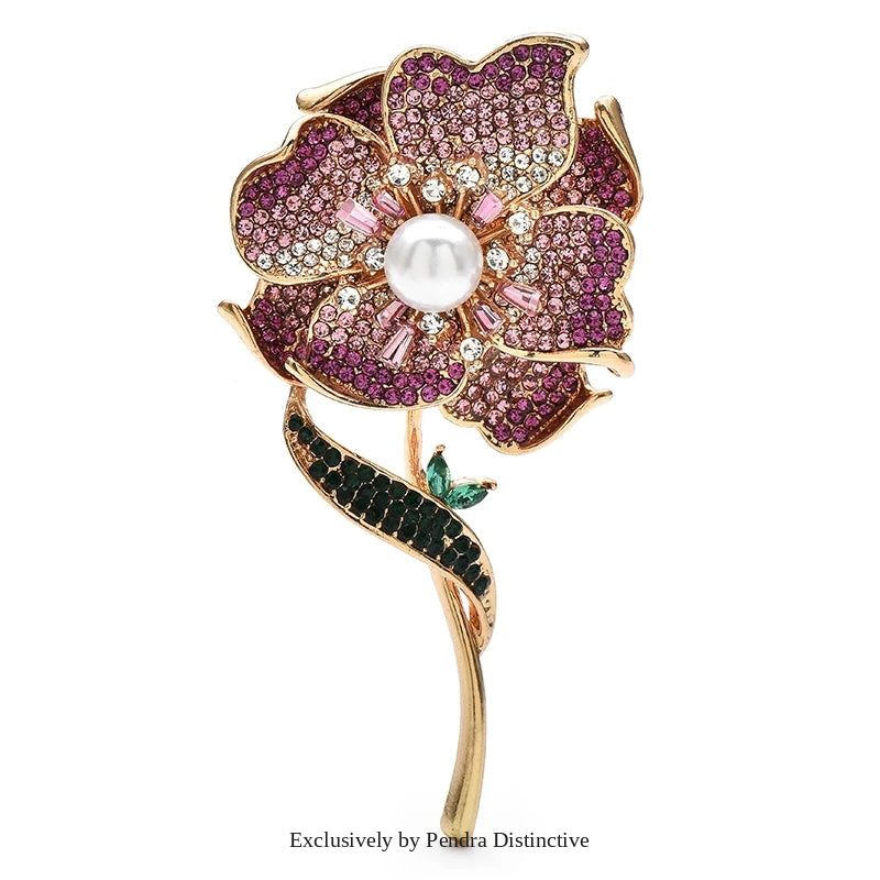 PENDRA Beautiful Begonia Flower Brooch