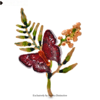 PENDRA Beautiful Butterfly And Flower Brooch