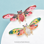 PENDRA Beautiful Enamel Bee Brooch