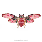 PENDRA Beautiful Enamel Bee Brooch