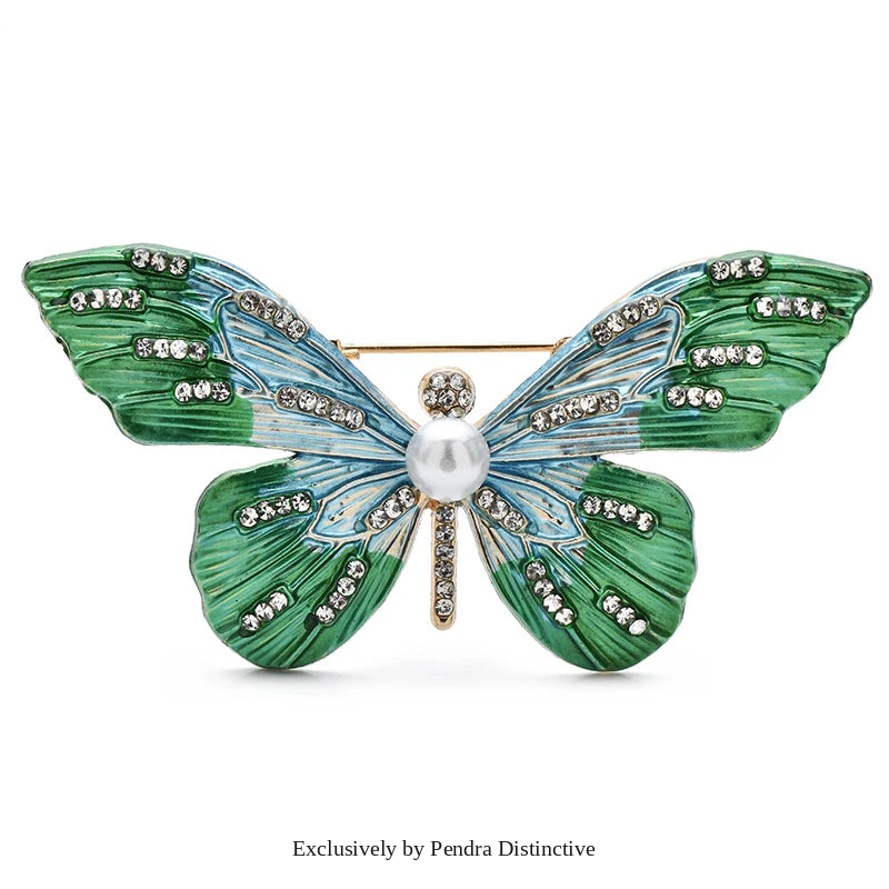 PENDRA Beautiful Enamel Butterfly 4-color Brooch