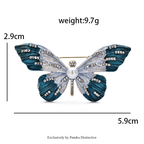 PENDRA Beautiful Enamel Butterfly 4-color Brooch