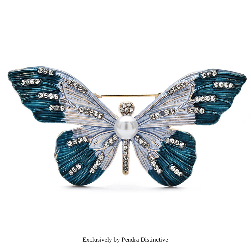 PENDRA Beautiful Enamel Butterfly 4-color Brooch