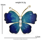 PENDRA Beautiful Enamel Butterfly Brooch