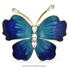 PENDRA Beautiful Enamel Butterfly Brooch