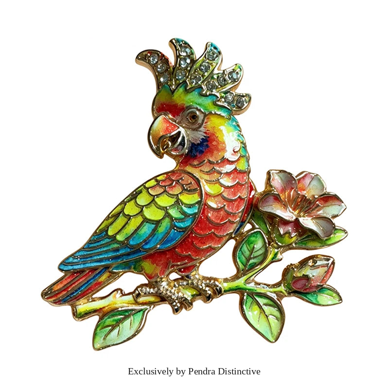 PENDRA Beautiful Parrot Bird Brooch