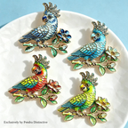 PENDRA Beautiful Parrot Bird Brooch