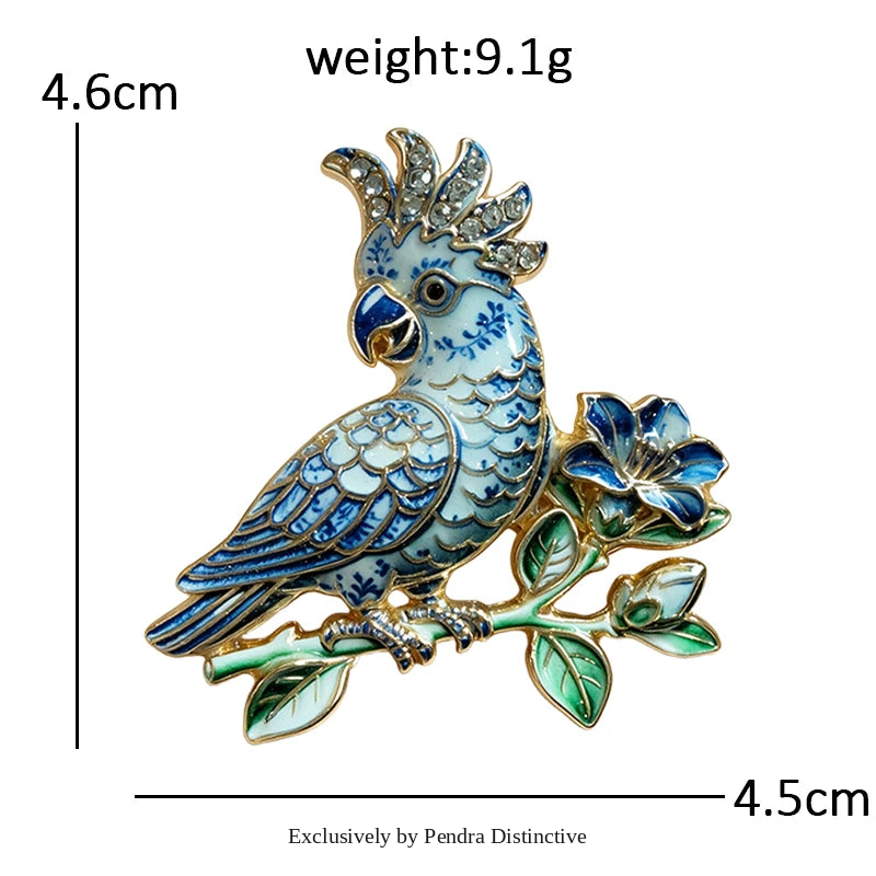 PENDRA Beautiful Parrot Bird Brooch
