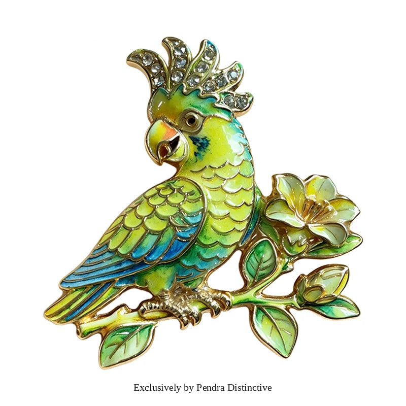 PENDRA Beautiful Parrot Bird Brooch