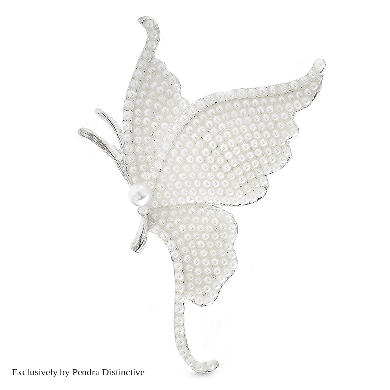 PENDRA Beautiful Pearl Butterfly Brooch